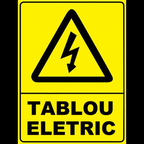 Placuta de avertizare pentru tablou electric